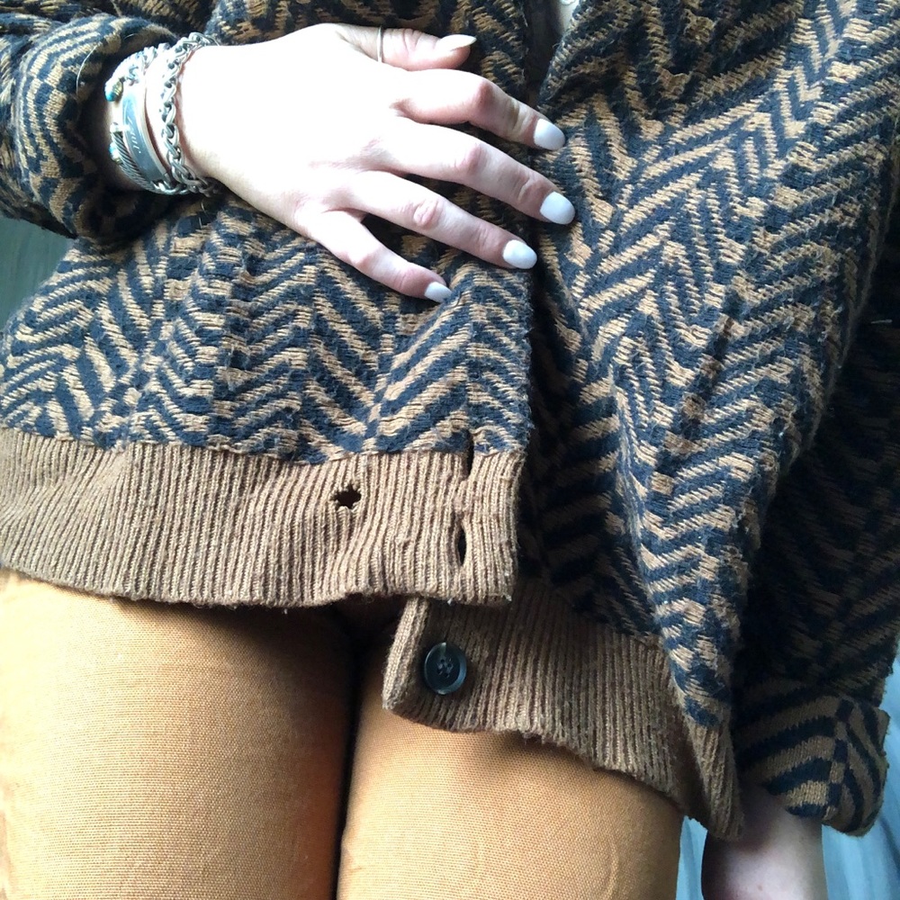 ELIZABETH & JAMES vintage oversized cardigan camel - Picture 2 of 5